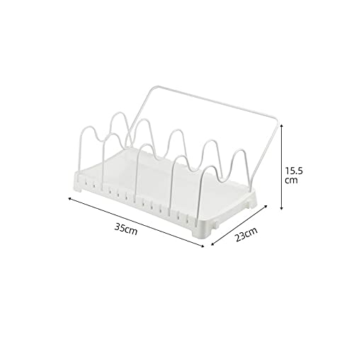Adjustable Stainless Steel Pot Lid & Dish Rack Organizer