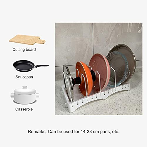 Adjustable Stainless Steel Pot Lid & Dish Rack Organizer