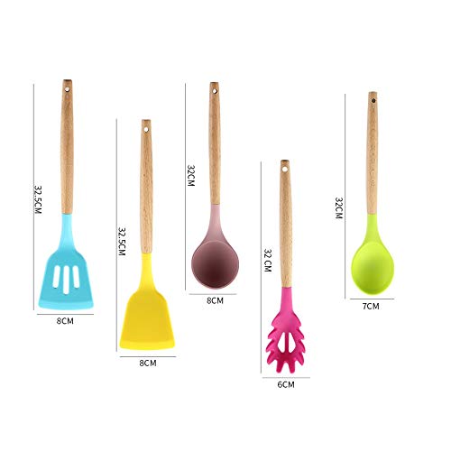 15-Piece Silicone Kitchen Utensil Set with Holder