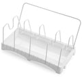 Adjustable Stainless Steel Pot Lid & Dish Rack Organizer