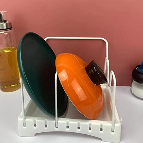 Adjustable Stainless Steel Pot Lid & Dish Rack Organizer