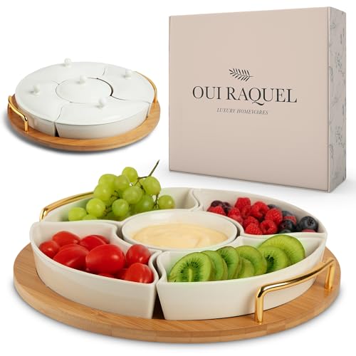 Chip & Dip Serving Tray with Lazy Susan