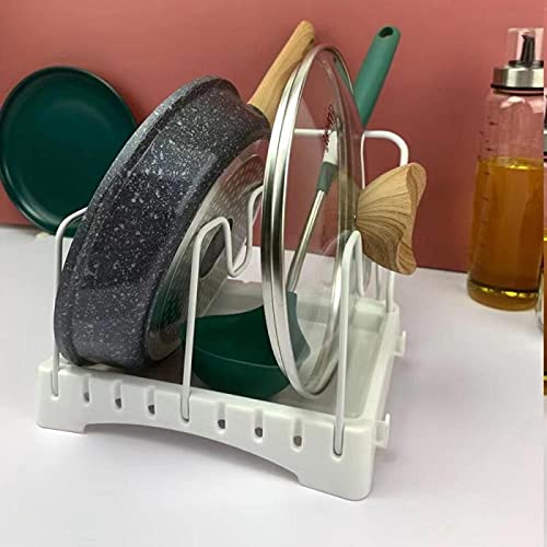 Adjustable Stainless Steel Pot Lid & Dish Rack Organizer