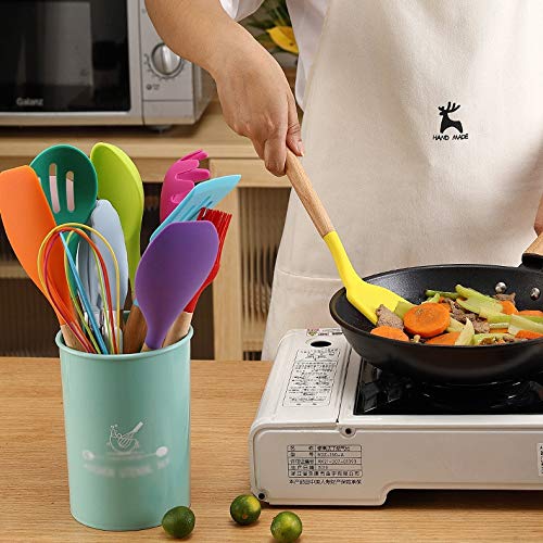 15-Piece Silicone Kitchen Utensil Set with Holder