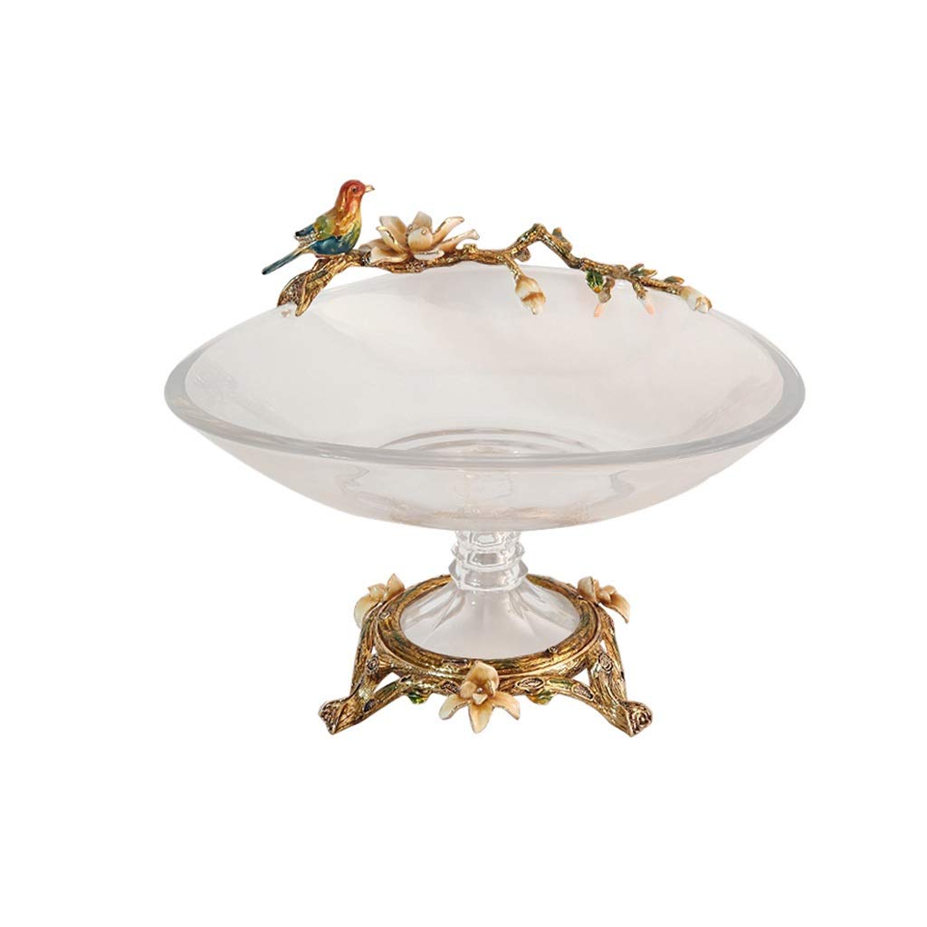 Crystal Glass Serving Tray with Lid