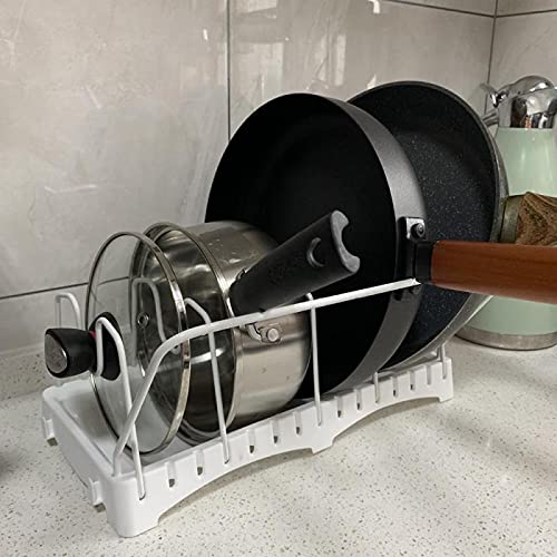 Adjustable Stainless Steel Pot Lid & Dish Rack Organizer