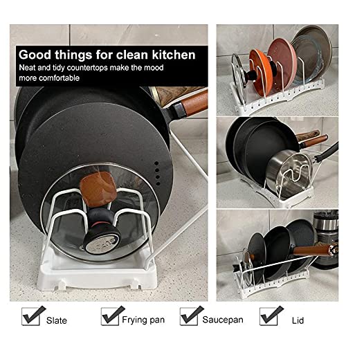 Adjustable Stainless Steel Pot Lid & Dish Rack Organizer