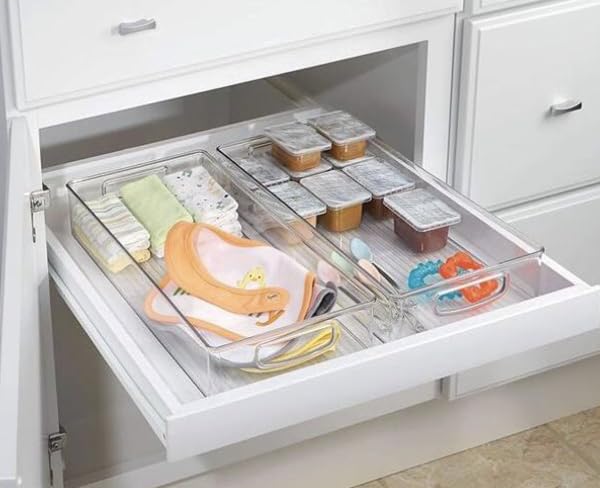 Clear Pantry and Kitchen Storage Bin with Easy Grip Handles ZQ62484