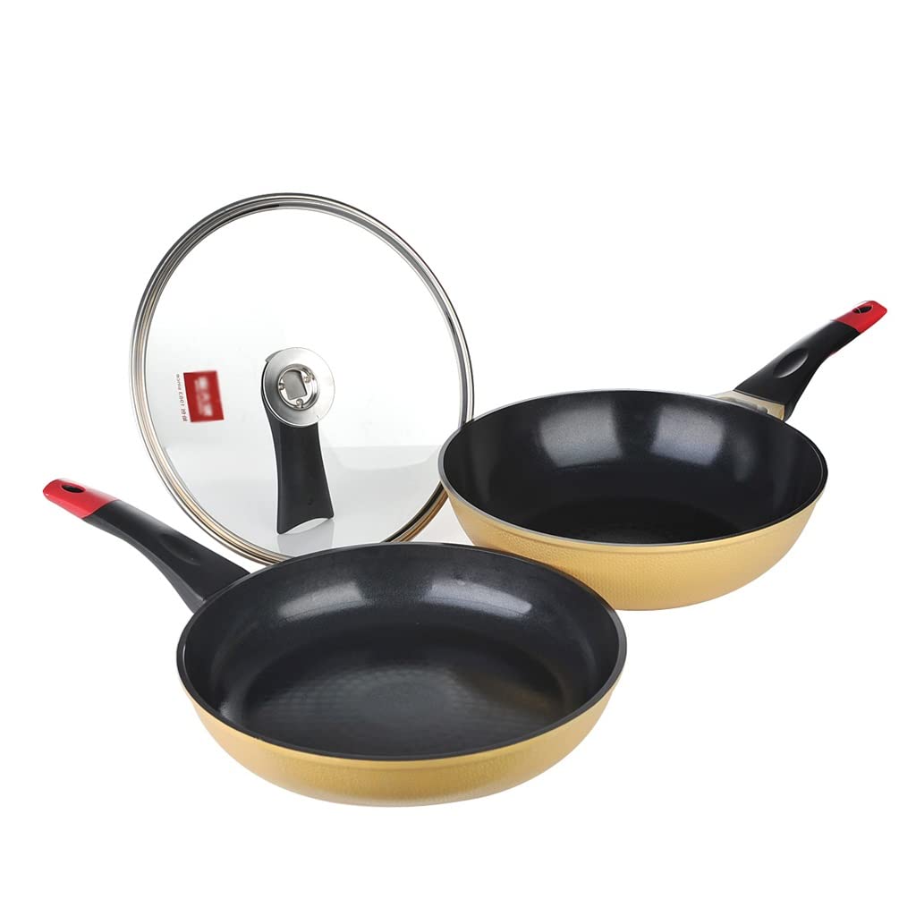 Ceramic Non-stick Cookware Set Pot Utensils Fume-free Combination Kitchen Cooking