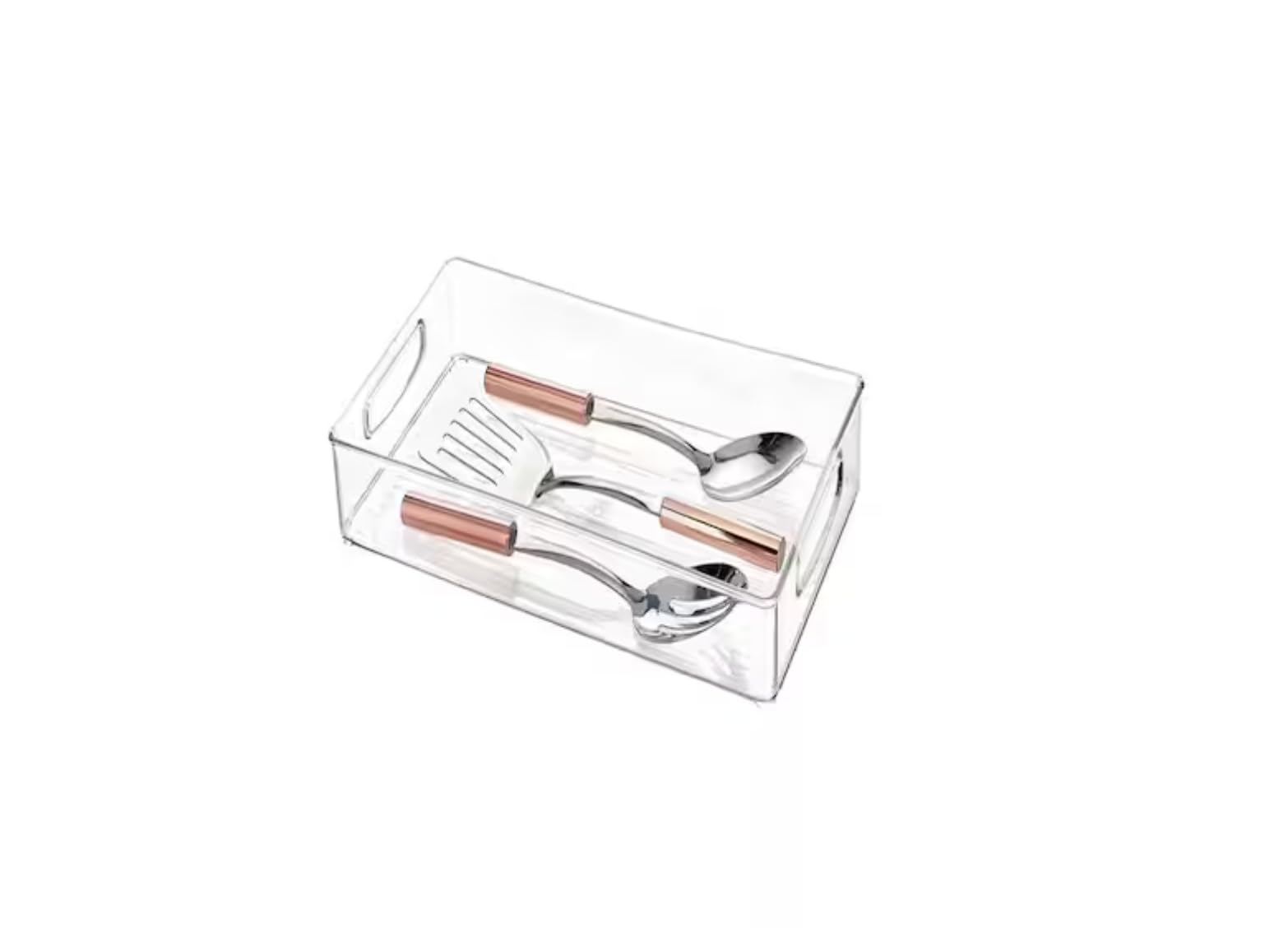 Clear Pantry and Kitchen Storage Bin with Easy Grip Handles ZQ62484