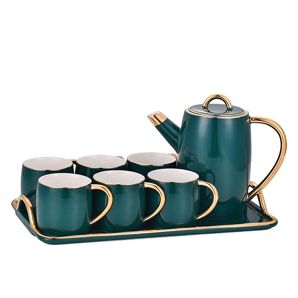 8-Set Porcelain Coffee Cup & Saucer Set