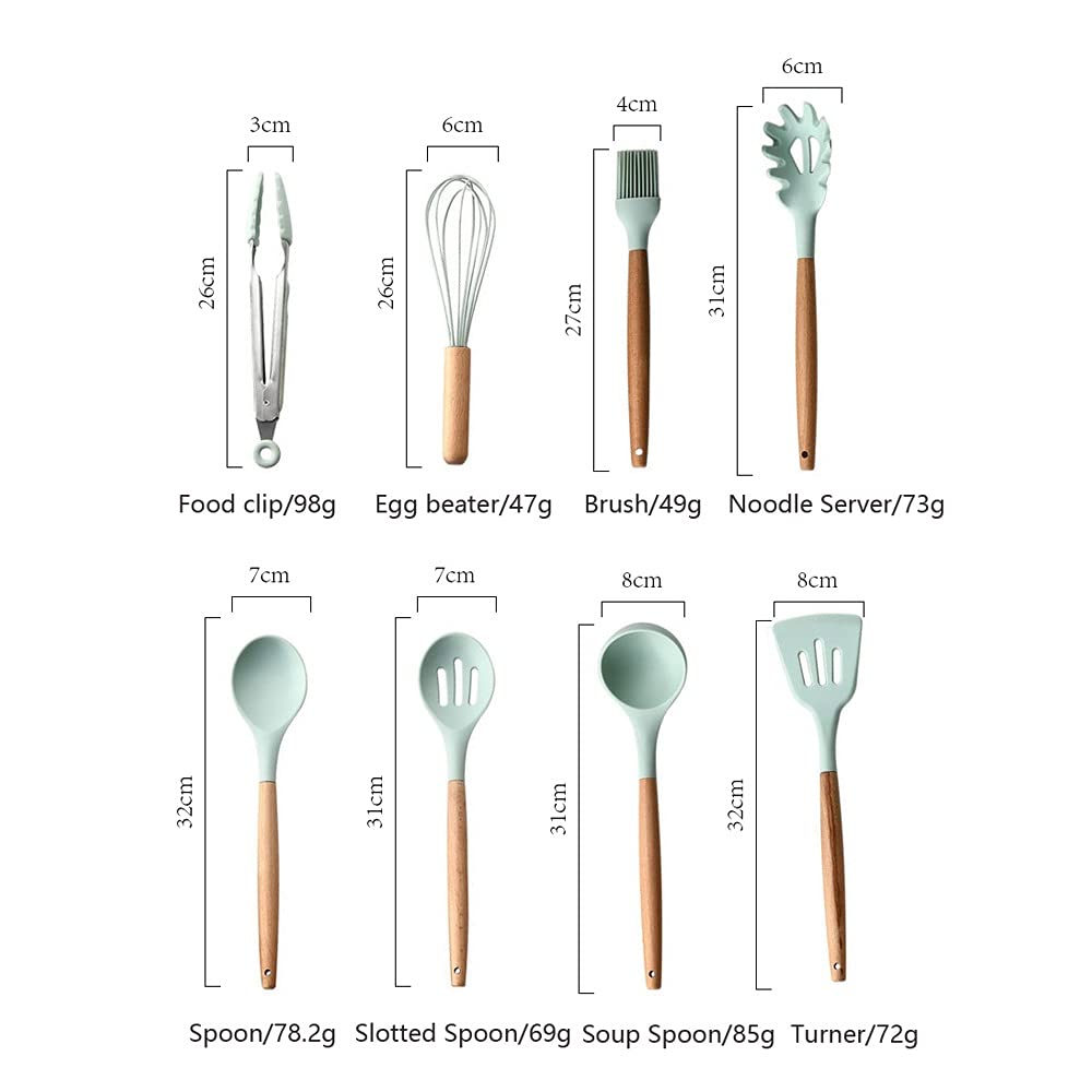 Silicone Kitchen Utensil Set with Storage Box