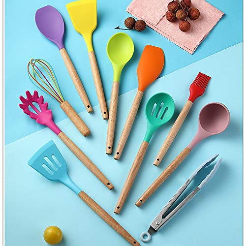 15-Piece Silicone Kitchen Utensil Set with Holder