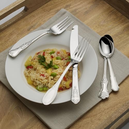 77-Piece Stainless Steel Flatware Set for 12