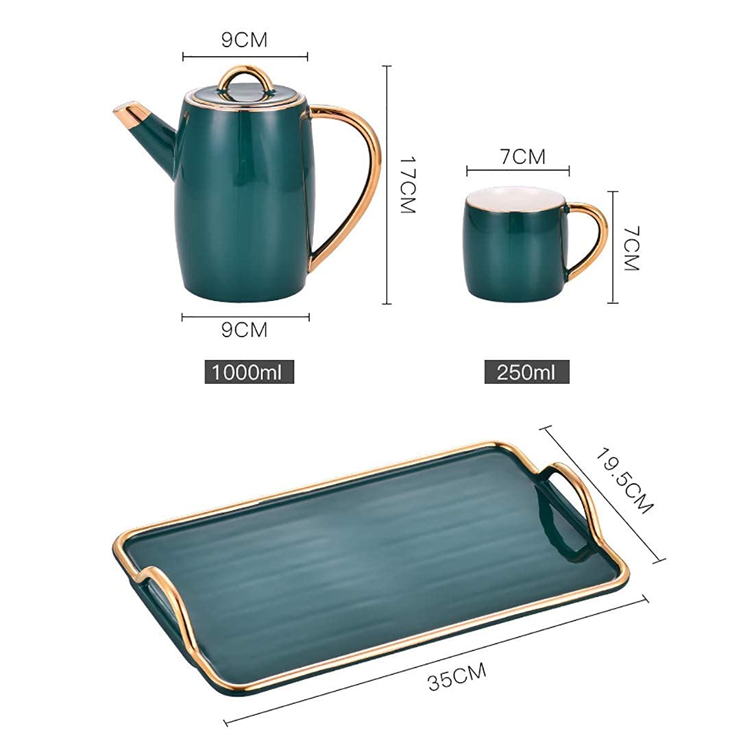 8-Set Porcelain Coffee Cup & Saucer Set
