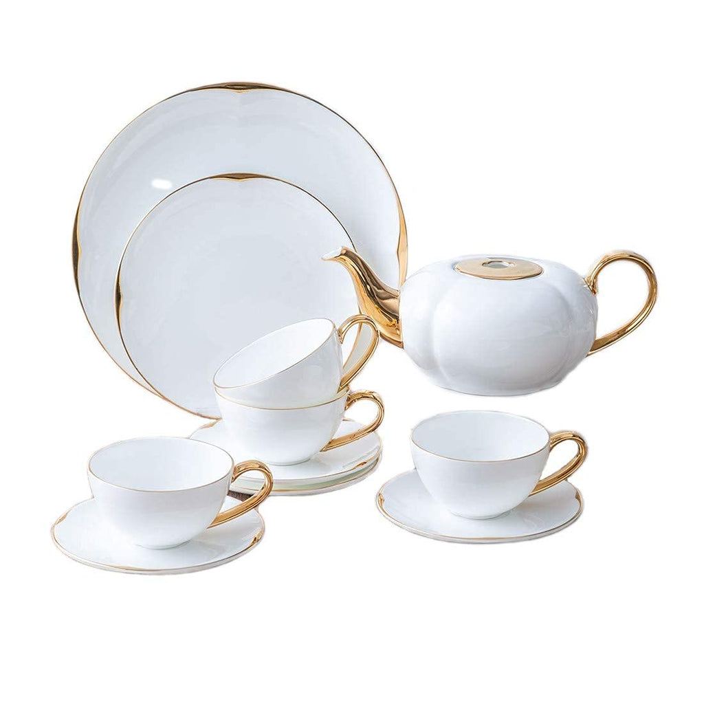 9-Piece Porcelain Coffee Cup & Saucer Set