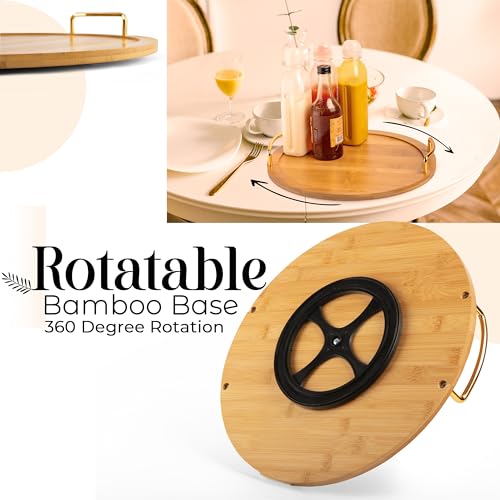 Chip & Dip Serving Tray with Lazy Susan