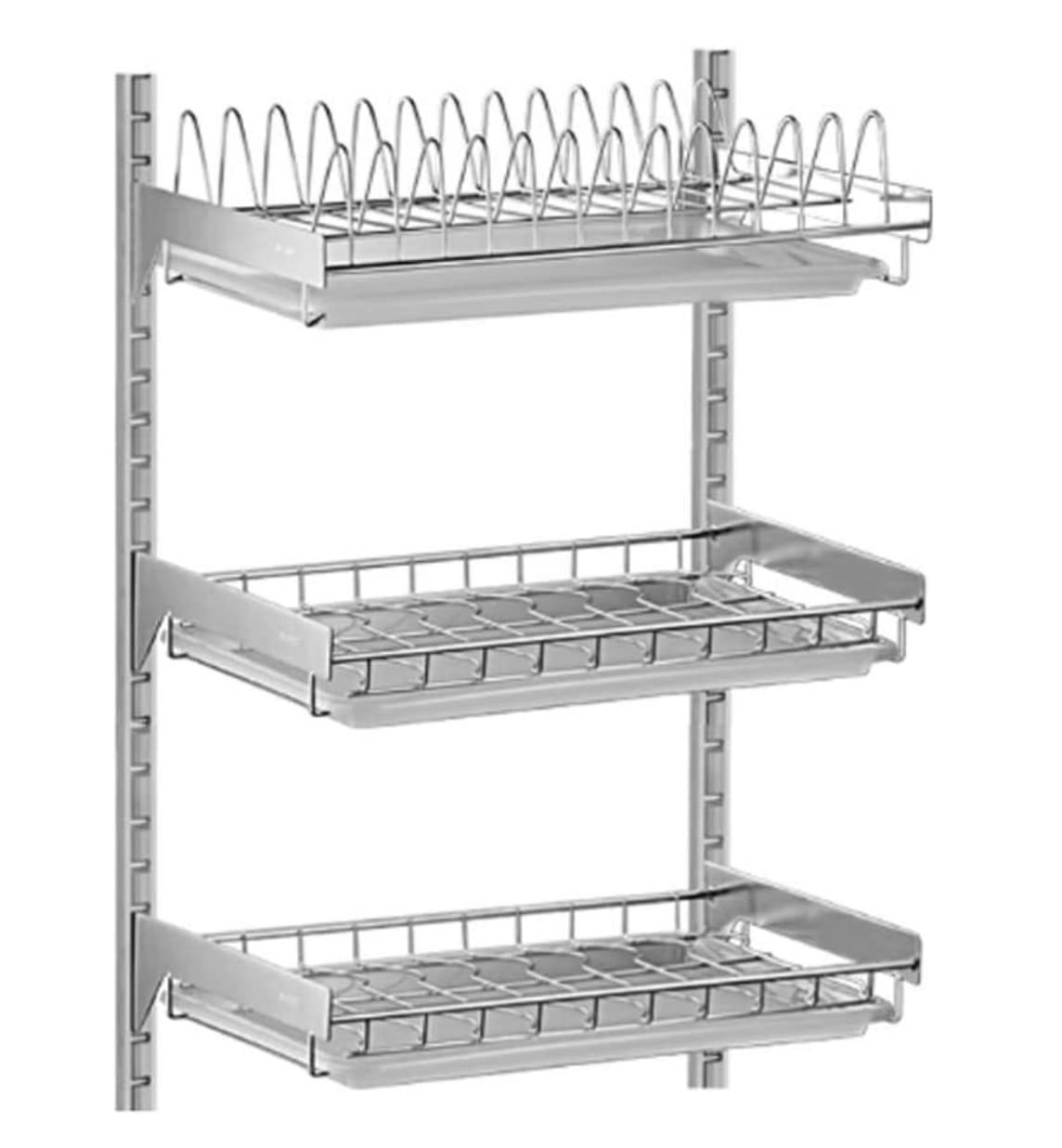 Wall-Mounted Stainless Steel Dish Drying Rack
