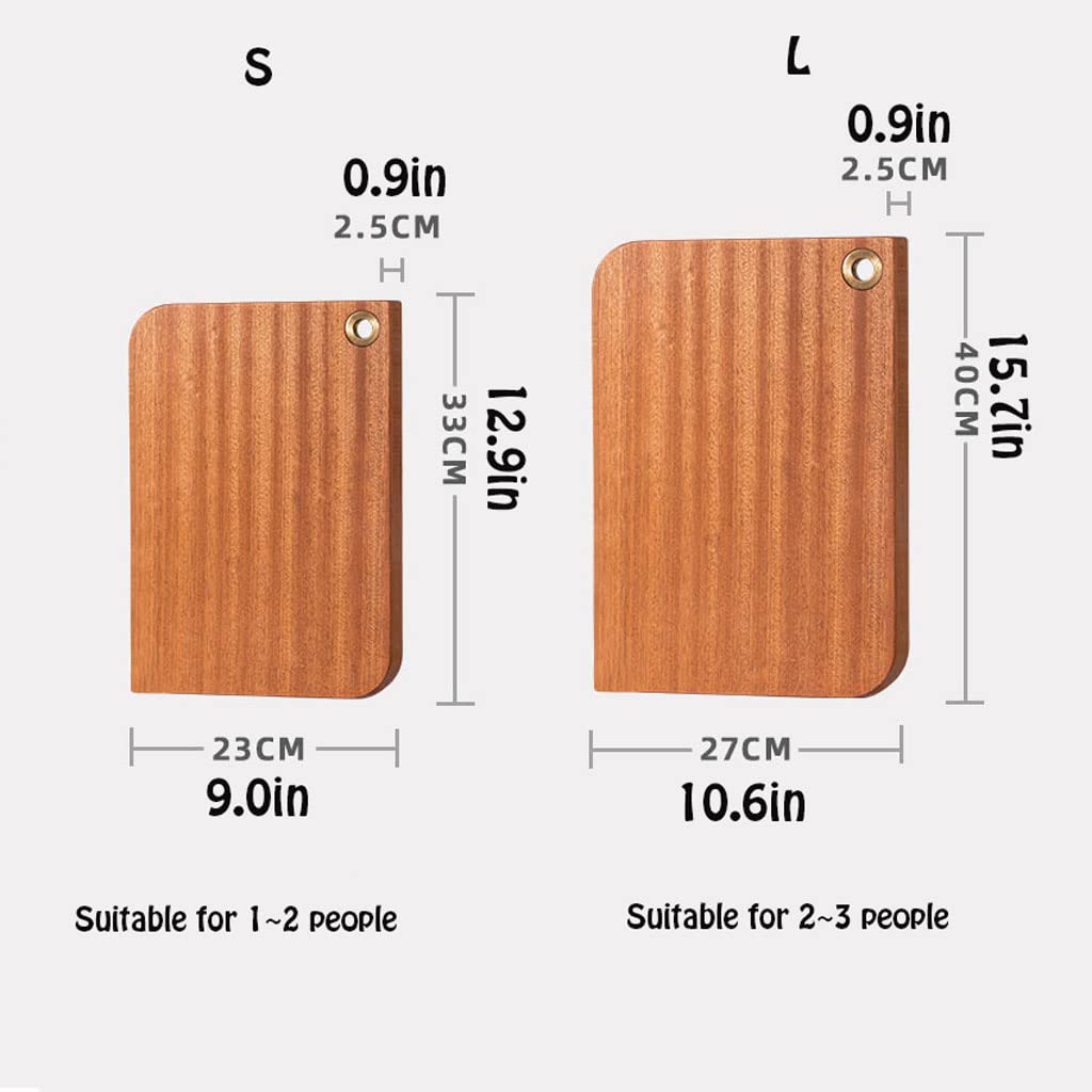 Double-Sided Wooden Cutting Board with Handles