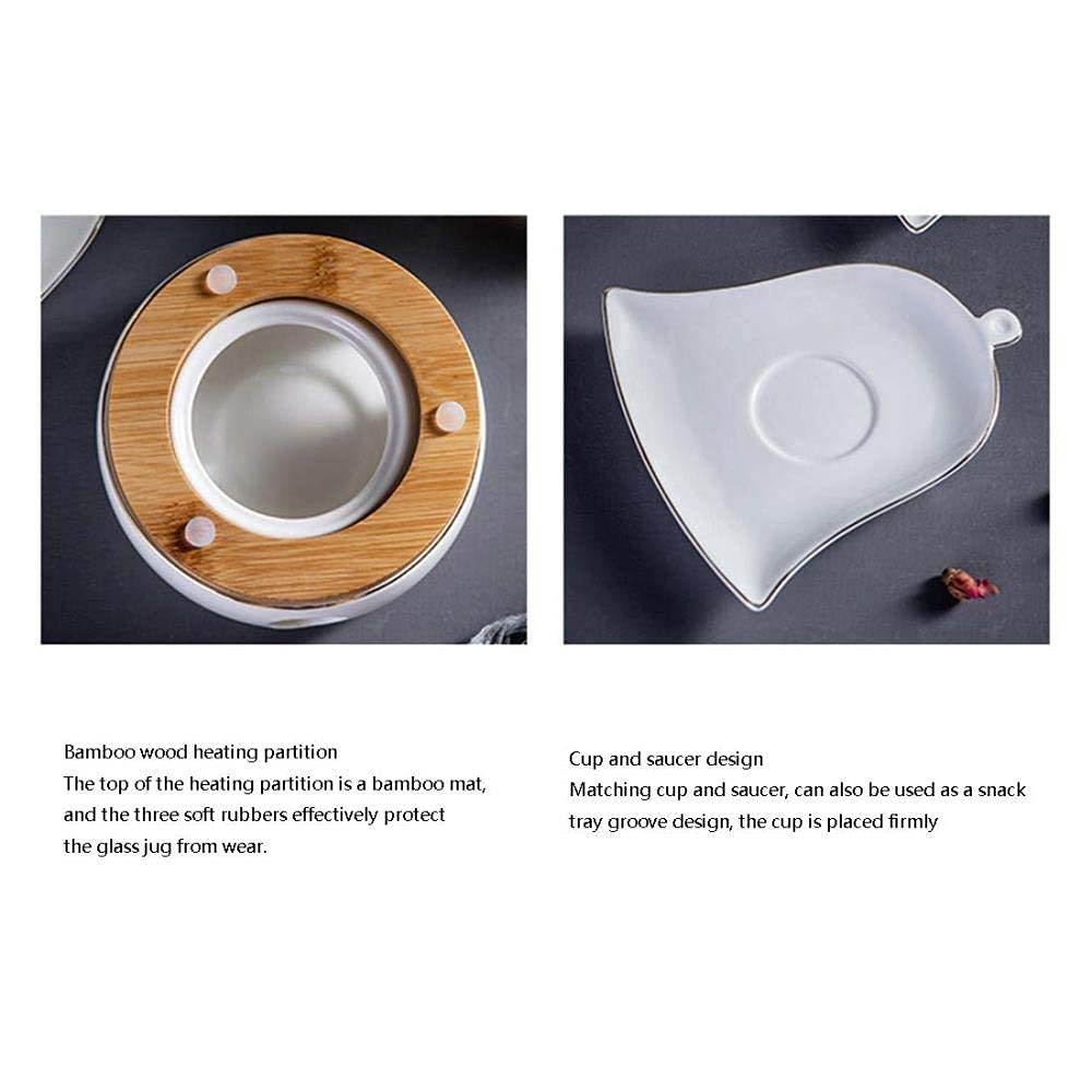 Porcelain Coffee Cup & Saucer Set for 4