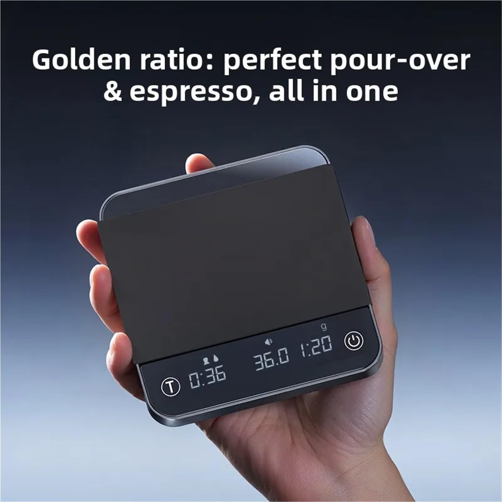 Coffee Scale, Water-Powder Ratio Digital Scale with Timing