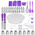 89 piece set of decorative baking tools set, cake rotary table, decorative nozzle, spatula, and egg beater