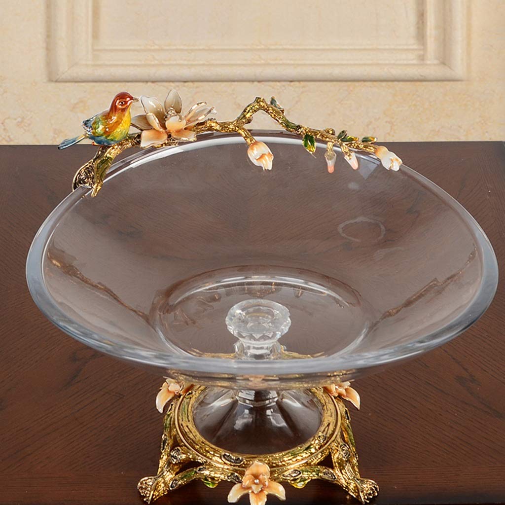 Crystal Glass Serving Tray with Lid