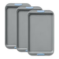 3-Piece Cookie & Muffin Bakeware Set with Silicone Handles