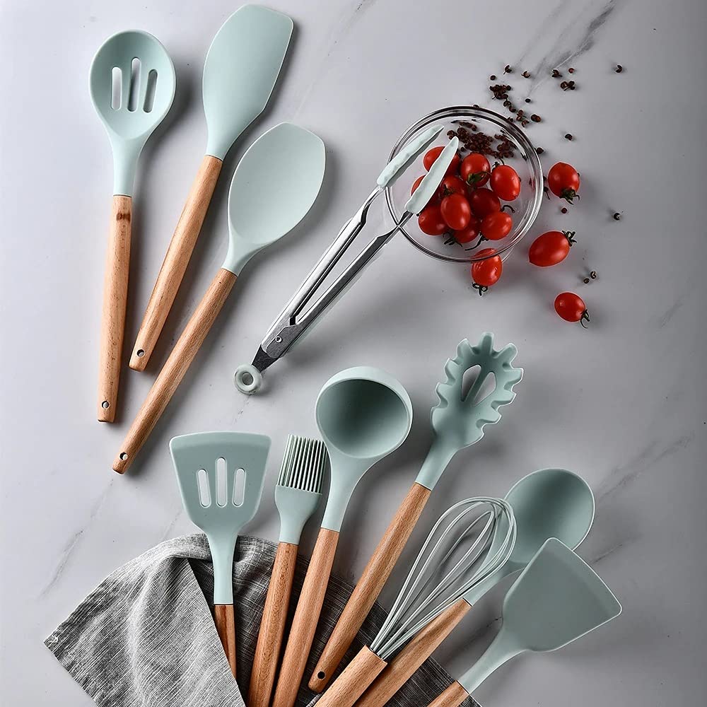 Silicone Kitchen Utensil Set with Storage Box