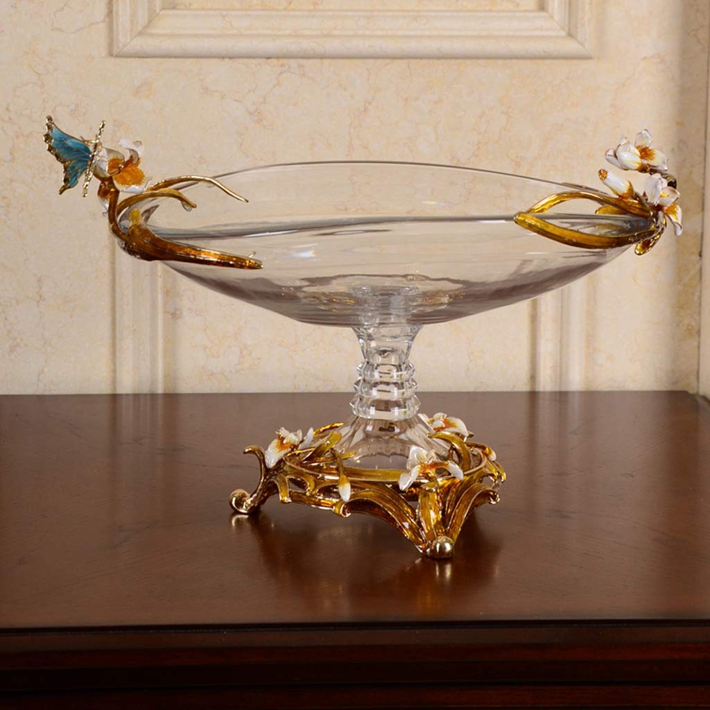 Crystal Glass Serving Tray with Lid