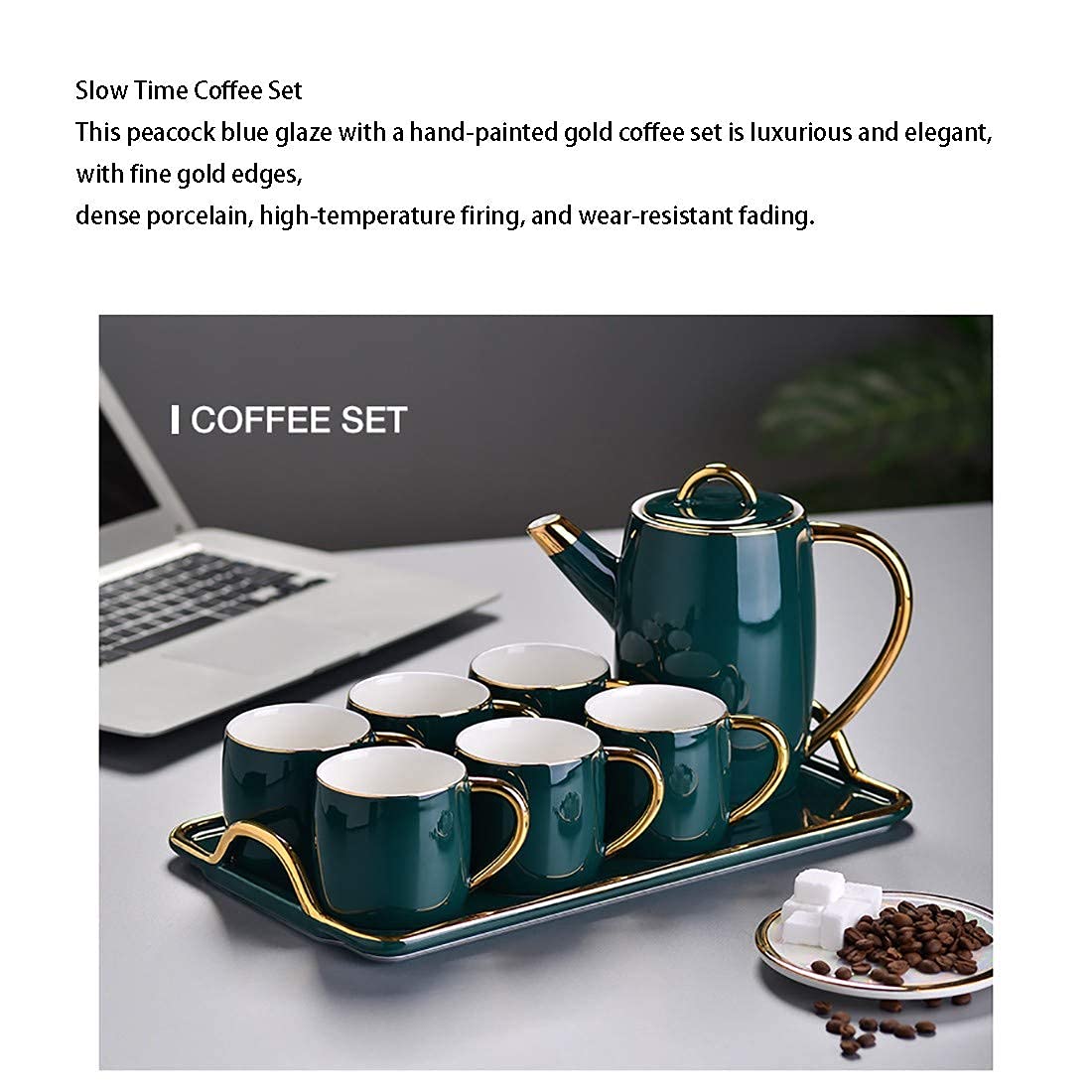 8-Set Porcelain Coffee Cup & Saucer Set