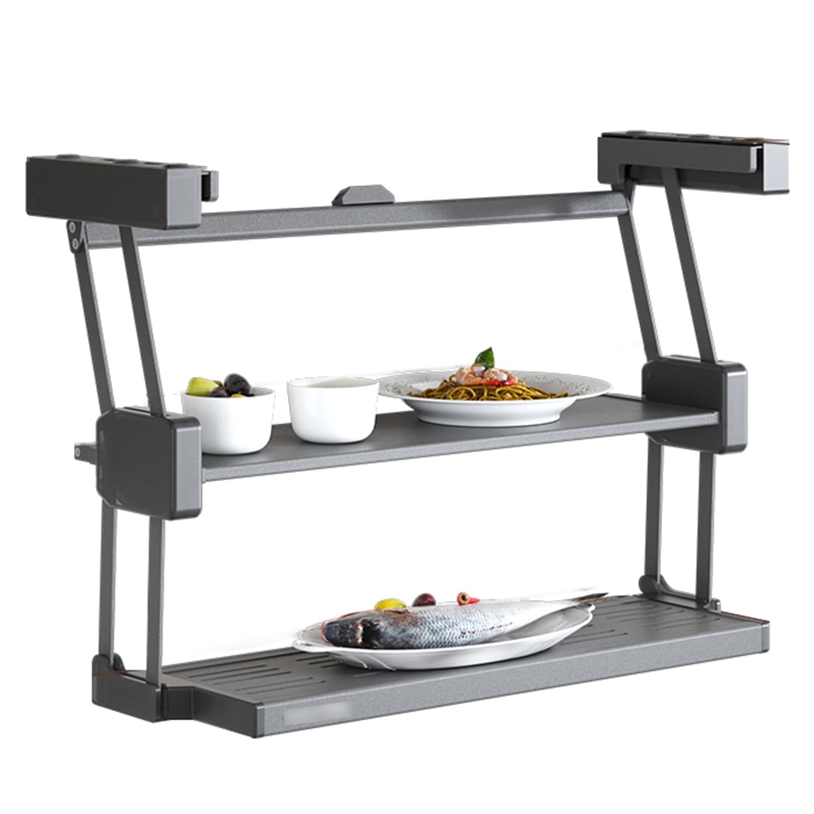 2-Tier Pull-Down Kitchen Cabinet Organizer