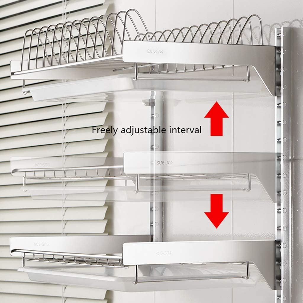 Wall-Mounted Stainless Steel Dish Drying Rack