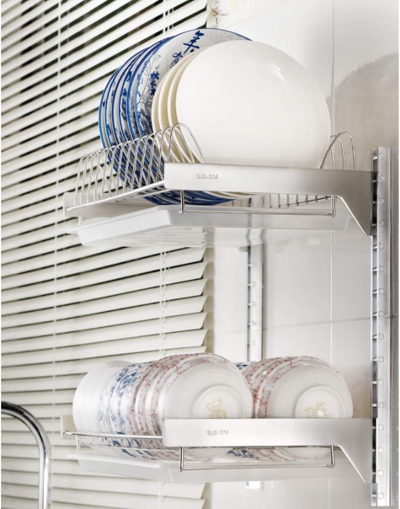 Wall-Mounted Stainless Steel Dish Drying Rack