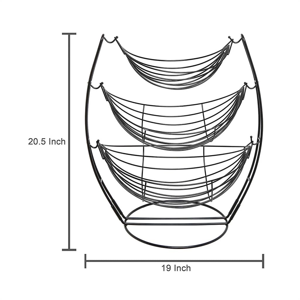 3-Tier Metal Fruit Basket Stand