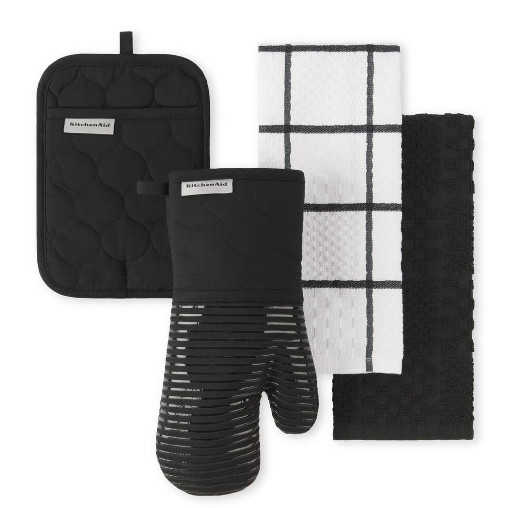 4-Piece Kitchen Linen & Oven Mitt Set