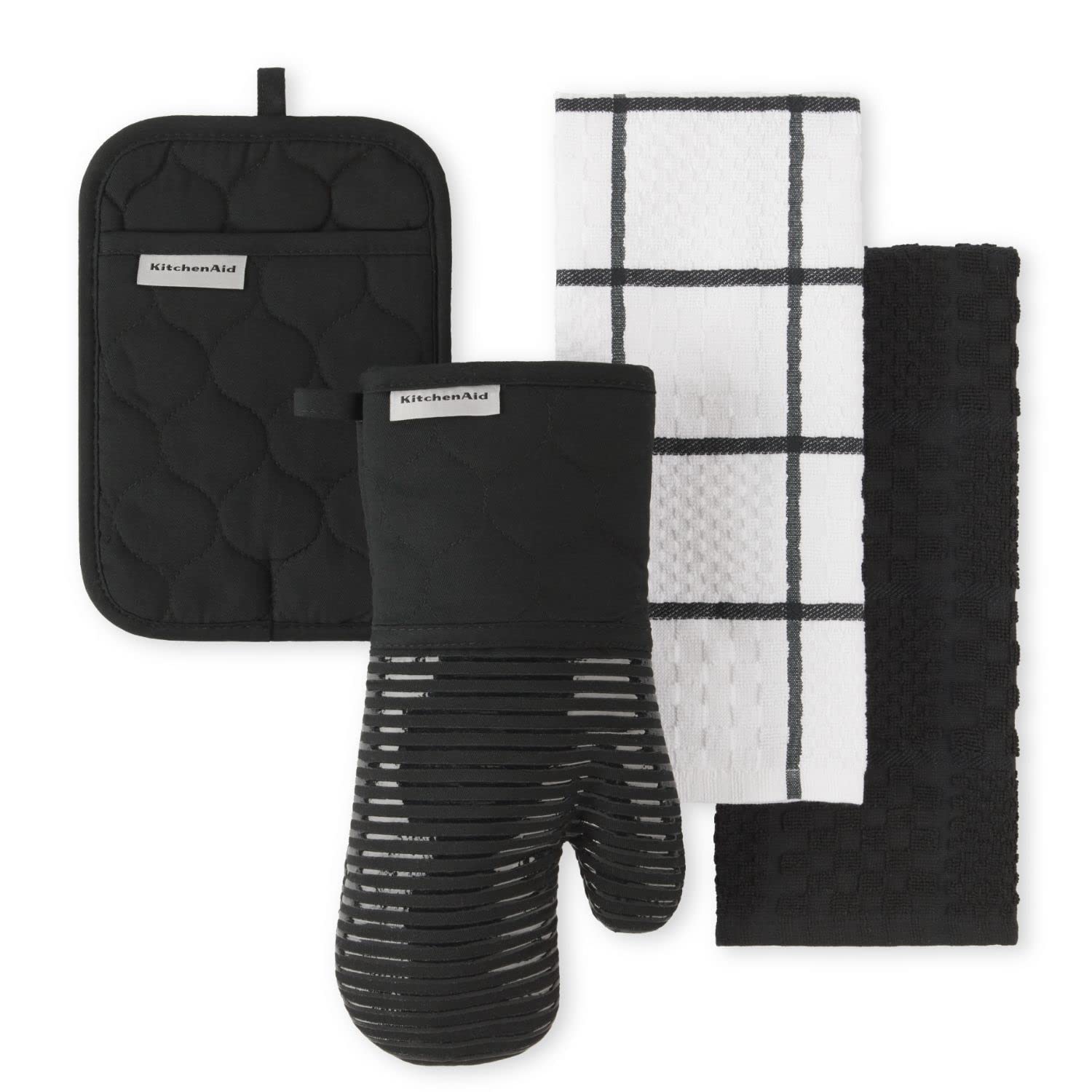 4-Piece Kitchen Linen & Oven Mitt Set