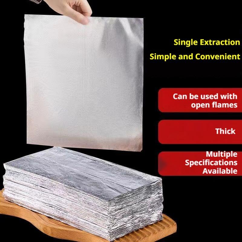 Pre-Cut Heavy-Duty Aluminum Foil Sheets