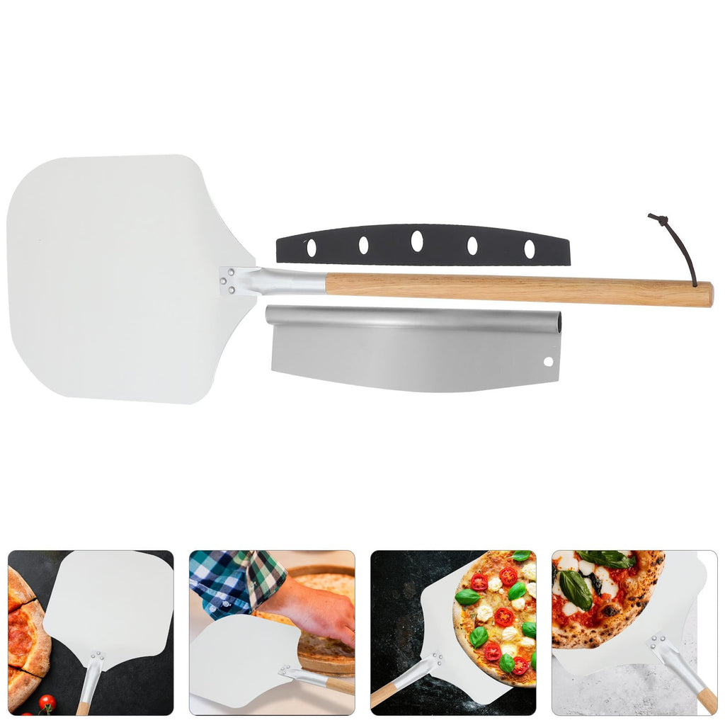 2-Piece Pizza Peel & Cake Cutter Set