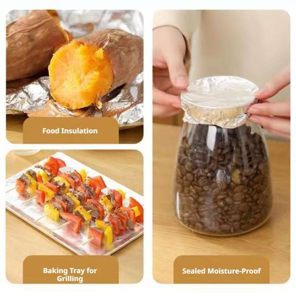 Pre-Cut Heavy-Duty Aluminum Foil Sheets