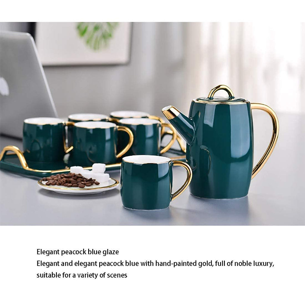 8-Set Porcelain Coffee Cup & Saucer Set
