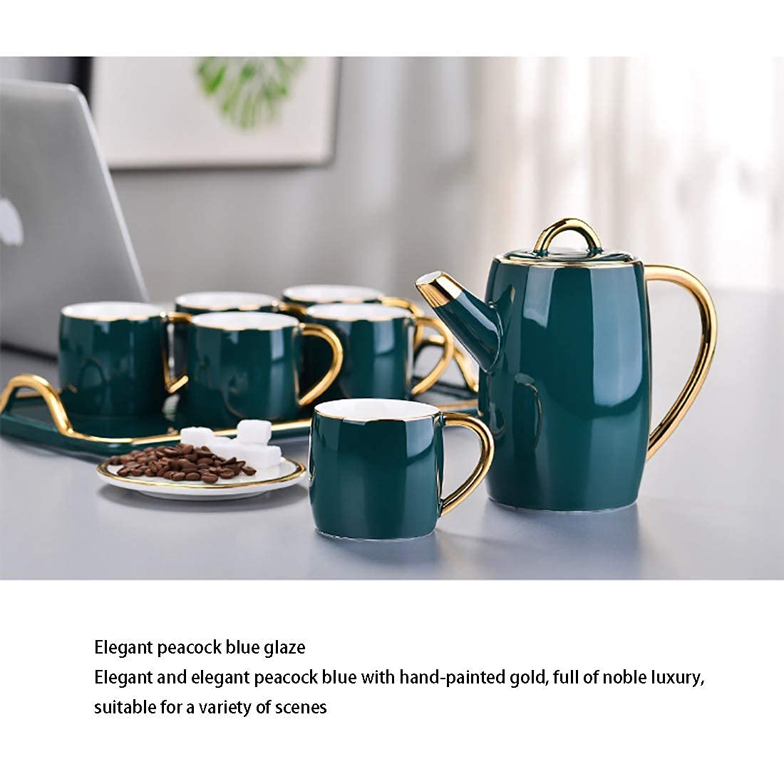 8-Set Porcelain Coffee Cup & Saucer Set