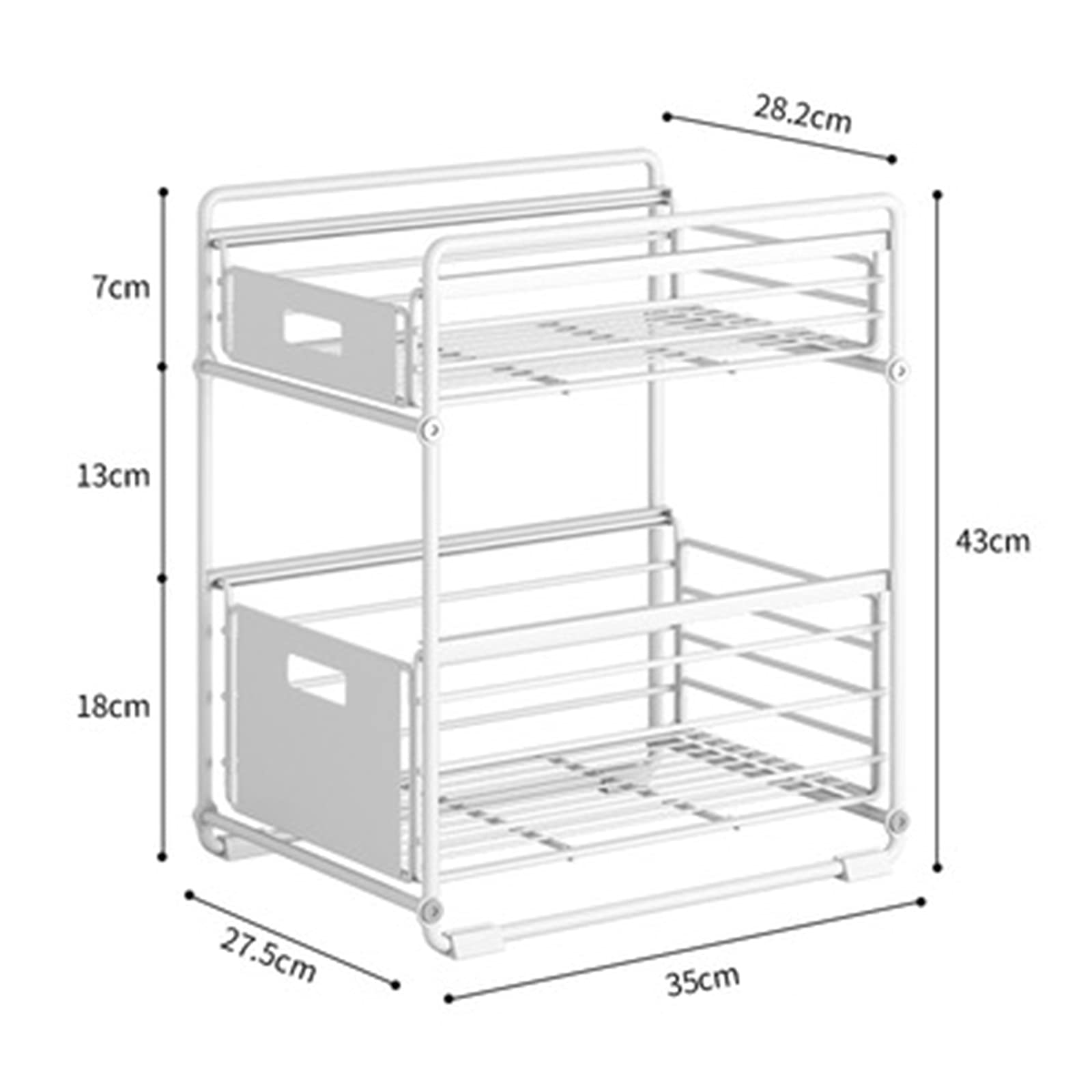 Stackable 2-Tier Under Sink Storage Organizer