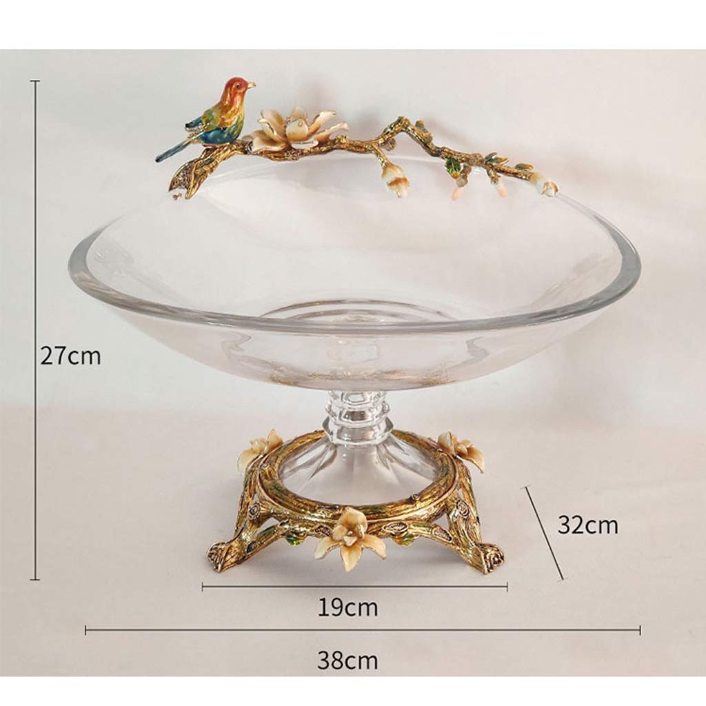 Crystal Glass Serving Tray with Lid