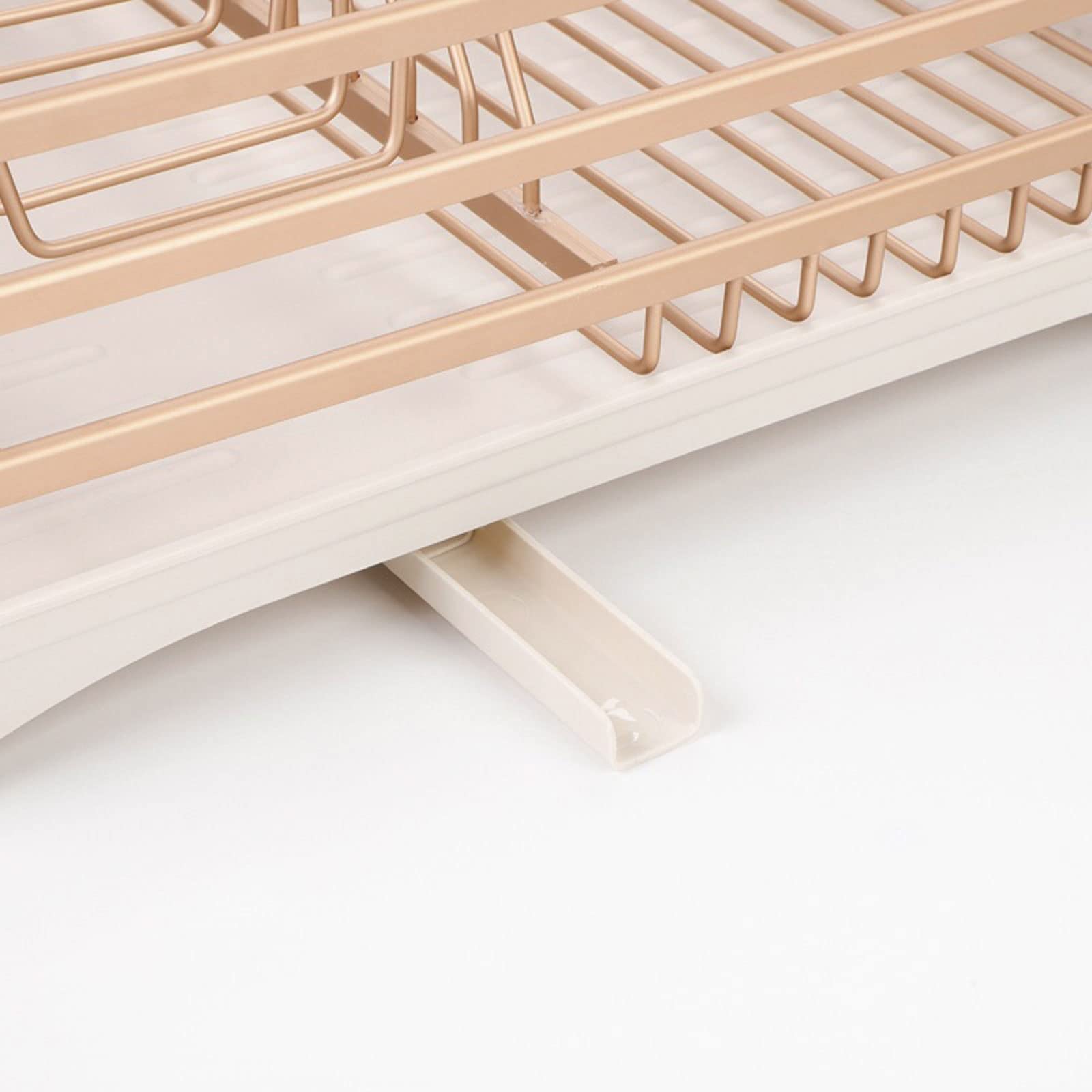 Aluminum Dish Drying Rack with Cutlery & Knife Holder