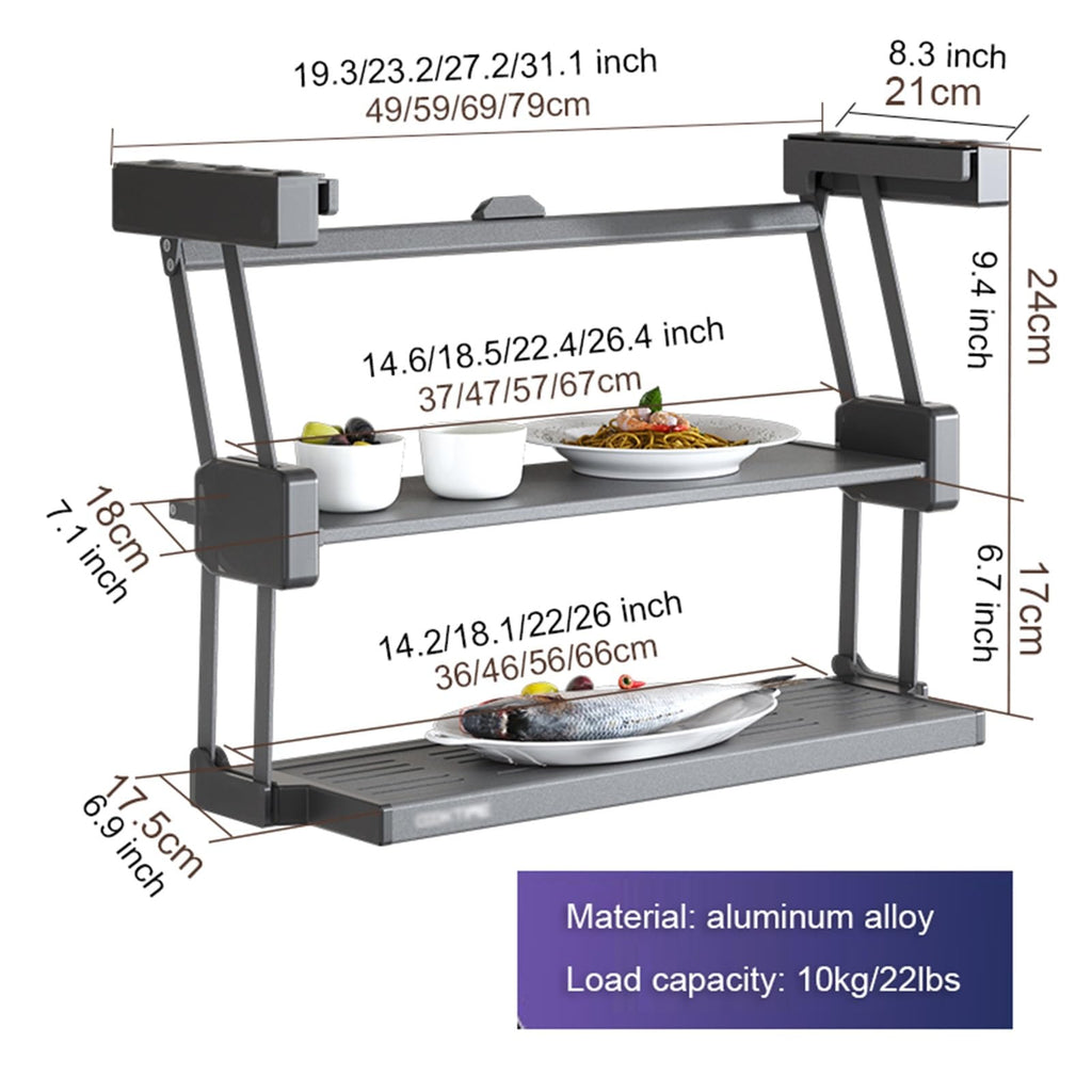 2-Tier Pull-Down Kitchen Cabinet Organizer