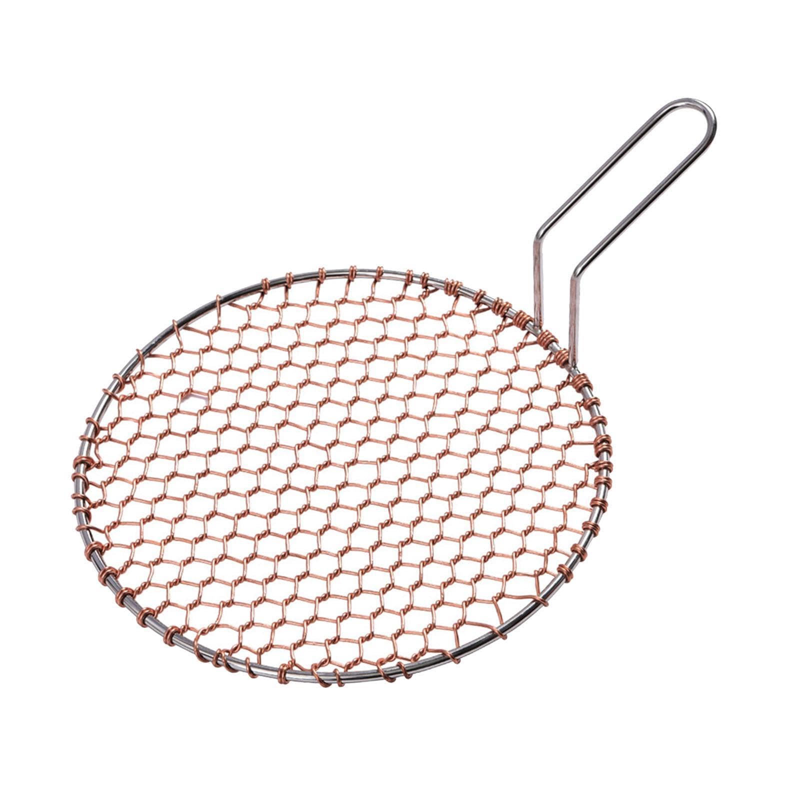 Copper BBQ Grill Mesh with Handle (29.5cm)