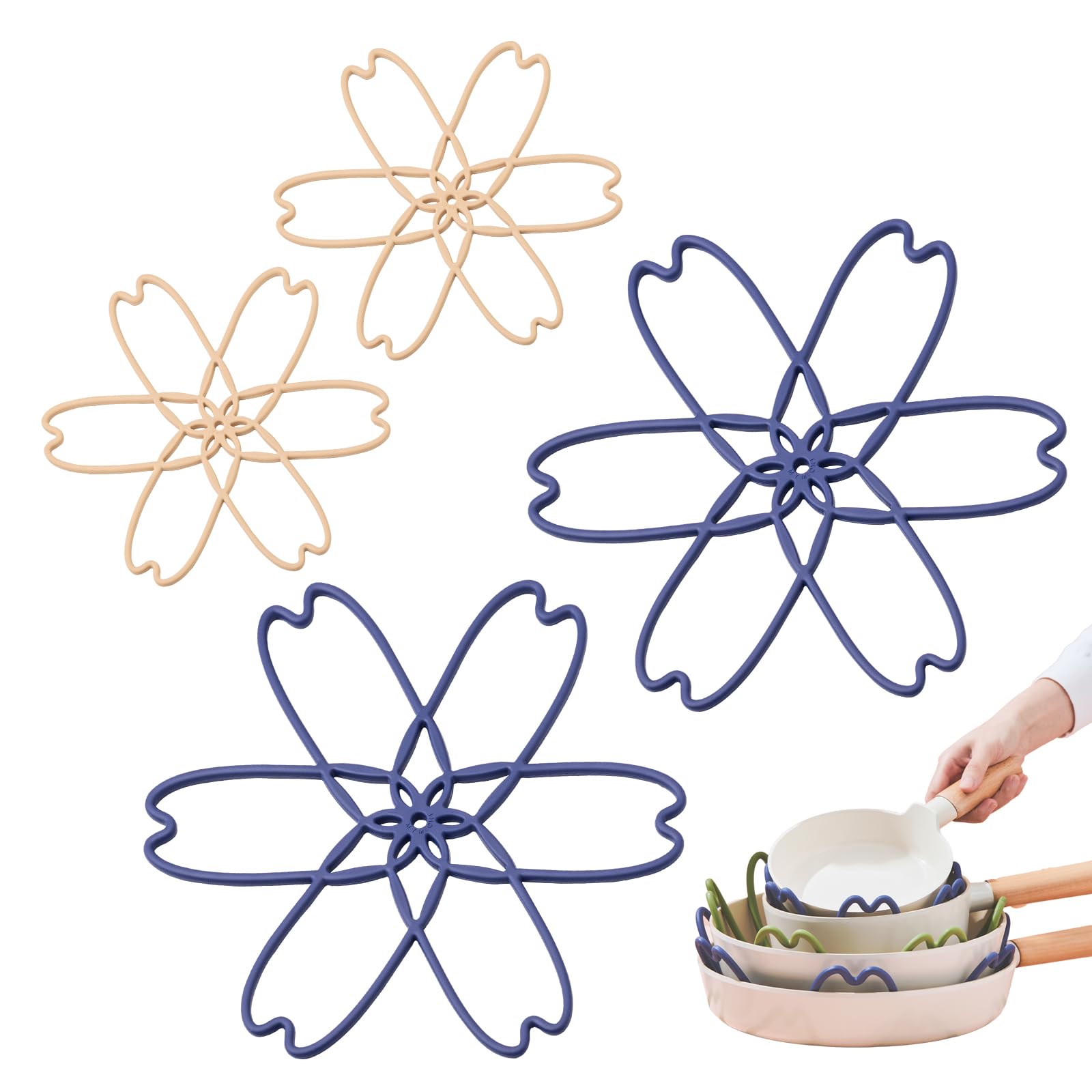 4-Piece Silicone Pan & Pot Protector Set