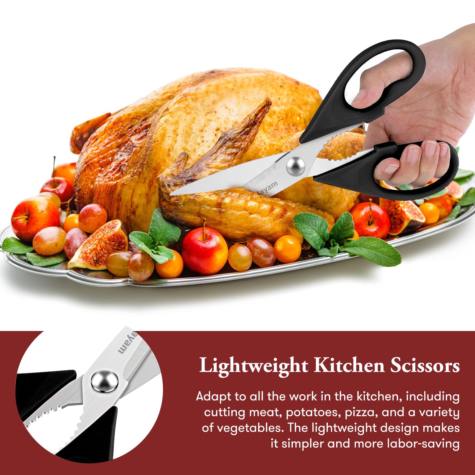 2-Piece Heavy-Duty Kitchen Scissors Set