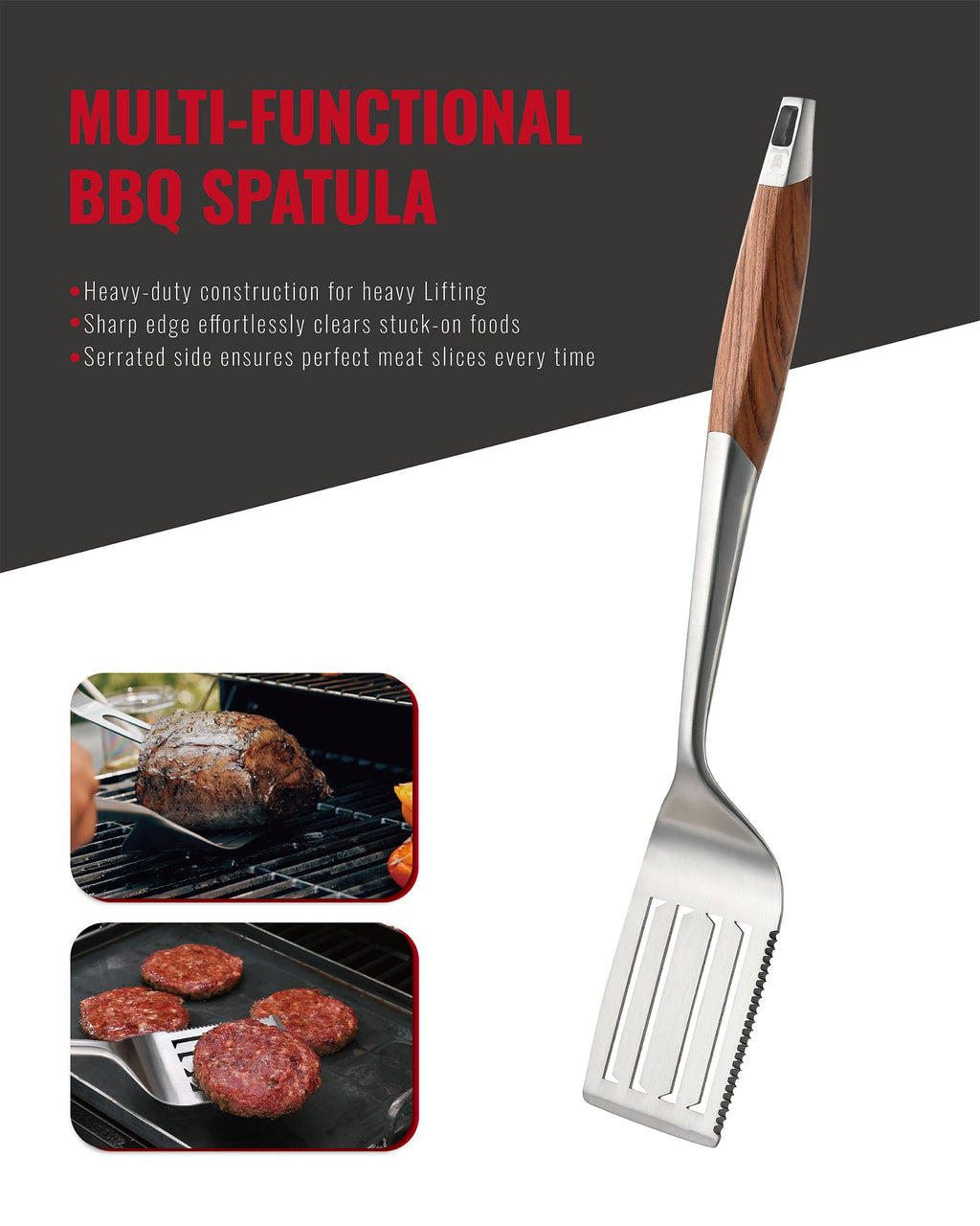 Heavy-Duty Stainless Steel BBQ Grilling Tool Set